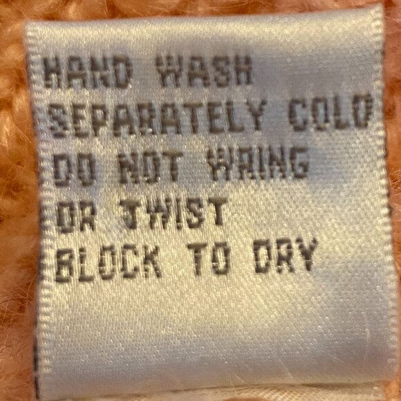 Vintage Roll Neck Mohair Cable Knit Sweater PInk Soft Girl Dainty Feminine-L - Picture 11 of 12